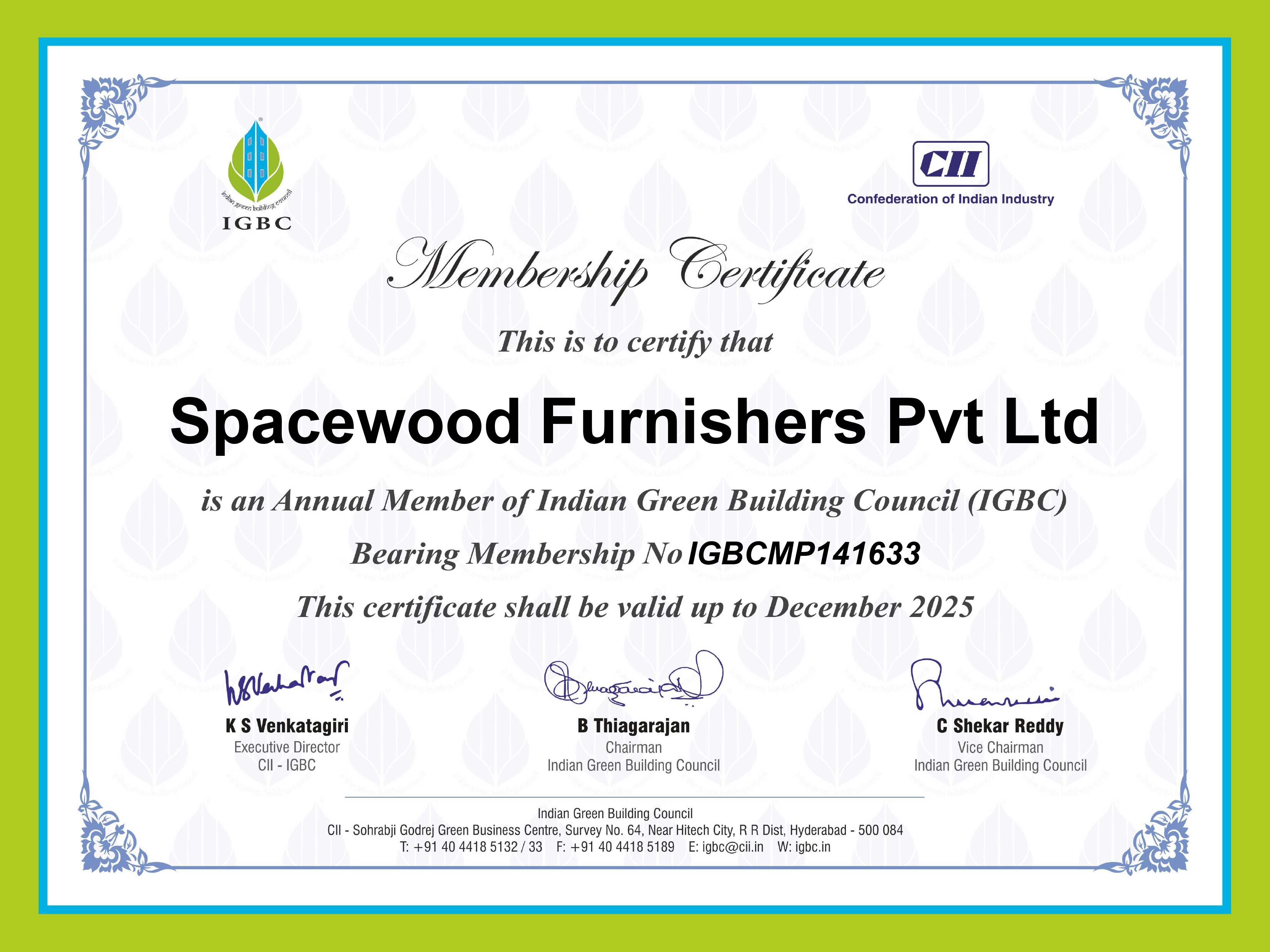 IGBC certificate